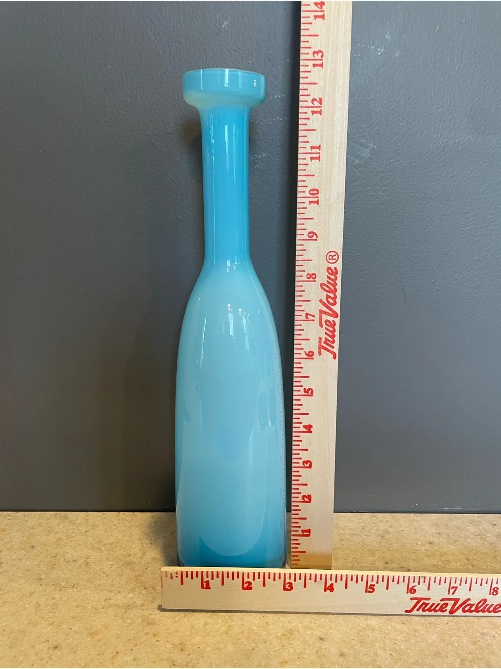 MCM Vintage Denmark Art Glass Blue Holmegaard Cased Glass Decanter Bottle